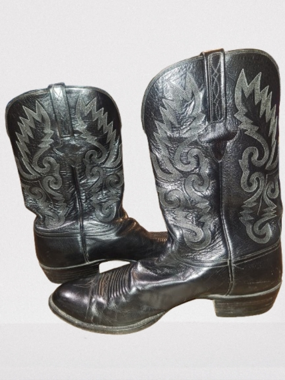 Men's Black Lucchese Boots Sz 14 D - Picture 3 of 11